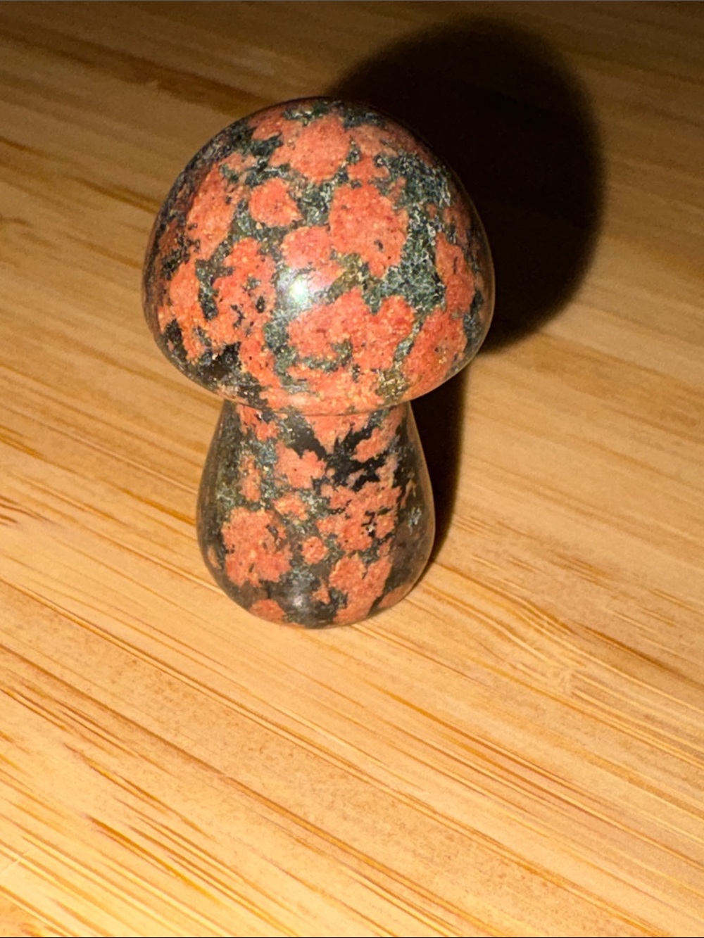 Mohogany Obsidian Mushroom Sculpture - Mini Decorative Home Art - Picture 4 of 7